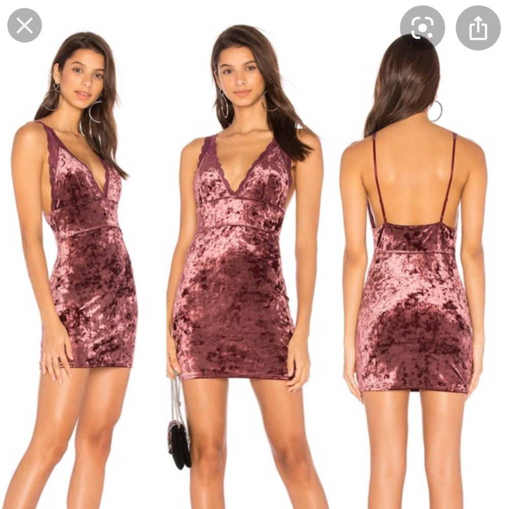 Free People Intimately Velvet Lace Dress